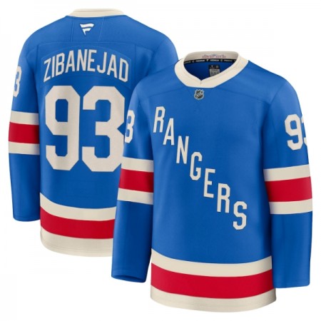 Miesten NHL New York Rangers Pelipaita 2025-26 Fanatics Centennial Premium Mika Zibanejad Sininen